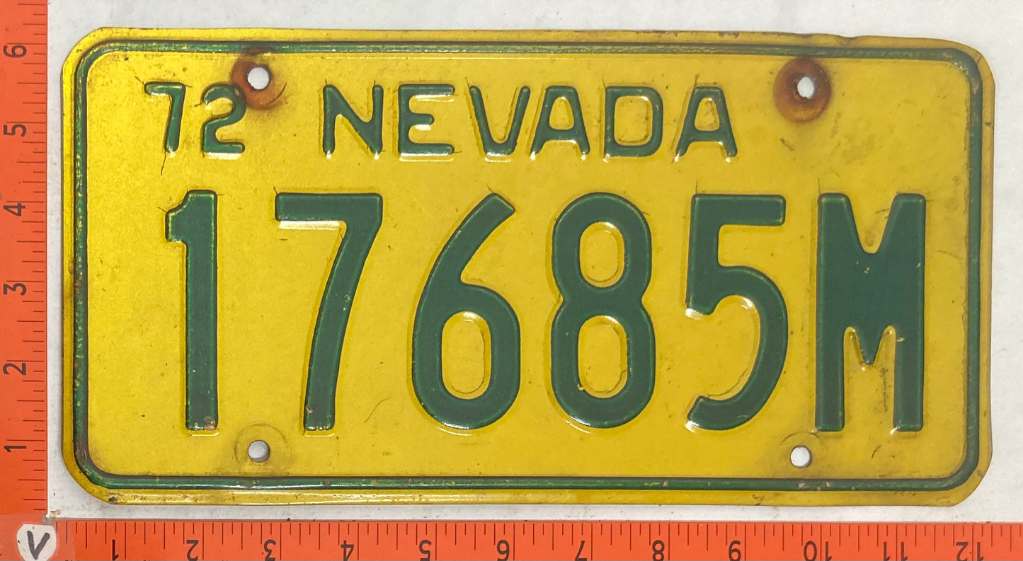 1972 Nevada #17685M Motor Carrier License Plate