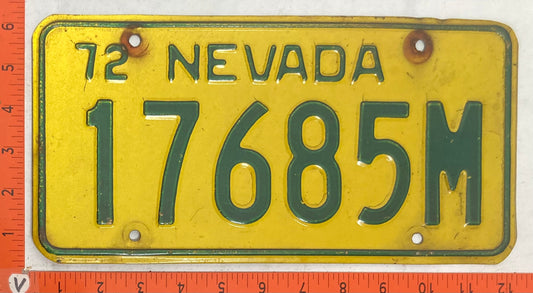 1972 Nevada #17685M Motor Carrier License Plate
