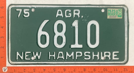 1978 New Hampshire #6810 Agriculture License Plate