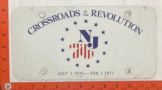 1976 New Jersey #Crossoads of the Revolution Booster License Plate