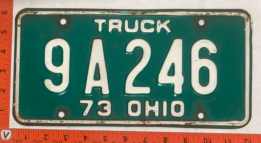1973 Ohio #9A 246 Truck License Plate