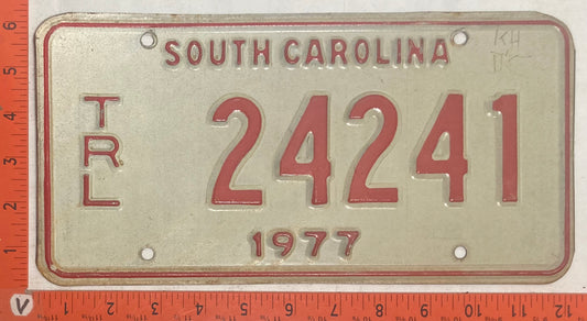1977 South Carolina #24241 Trailer License Plate
