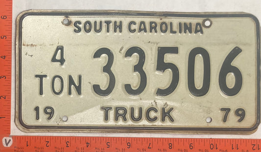 1979 South Carolina #33506 Truck License Plate (4 Ton)