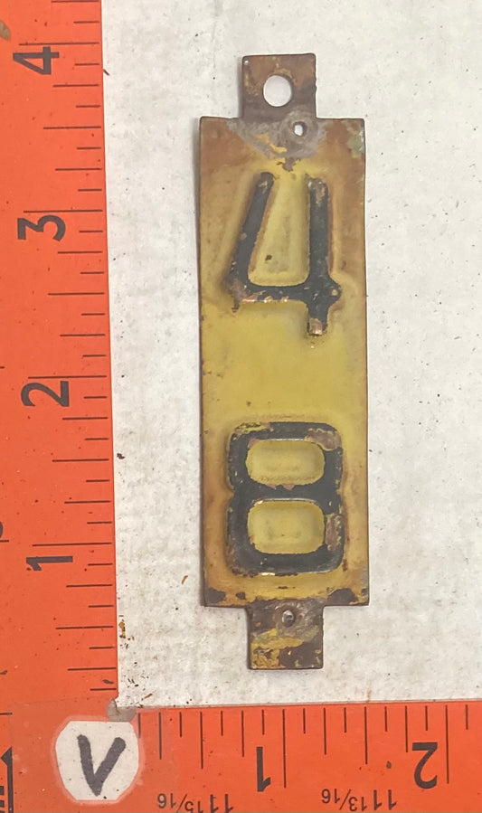 1948 Wisconsin Passenger License Plate Metal Tab