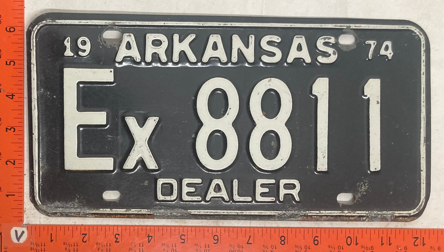 1974 Arkansas #Ex 8811 Dealer License Plate