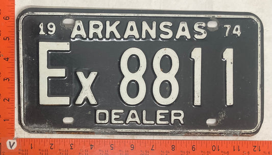 1974 Arkansas #Ex 8811 Dealer License Plate