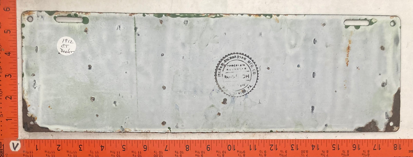 1911 Connecticut #C376D Dealer License Plate (Porcelain)