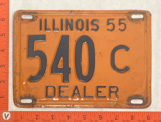 1955 Illinois #540C Dealer License Plate