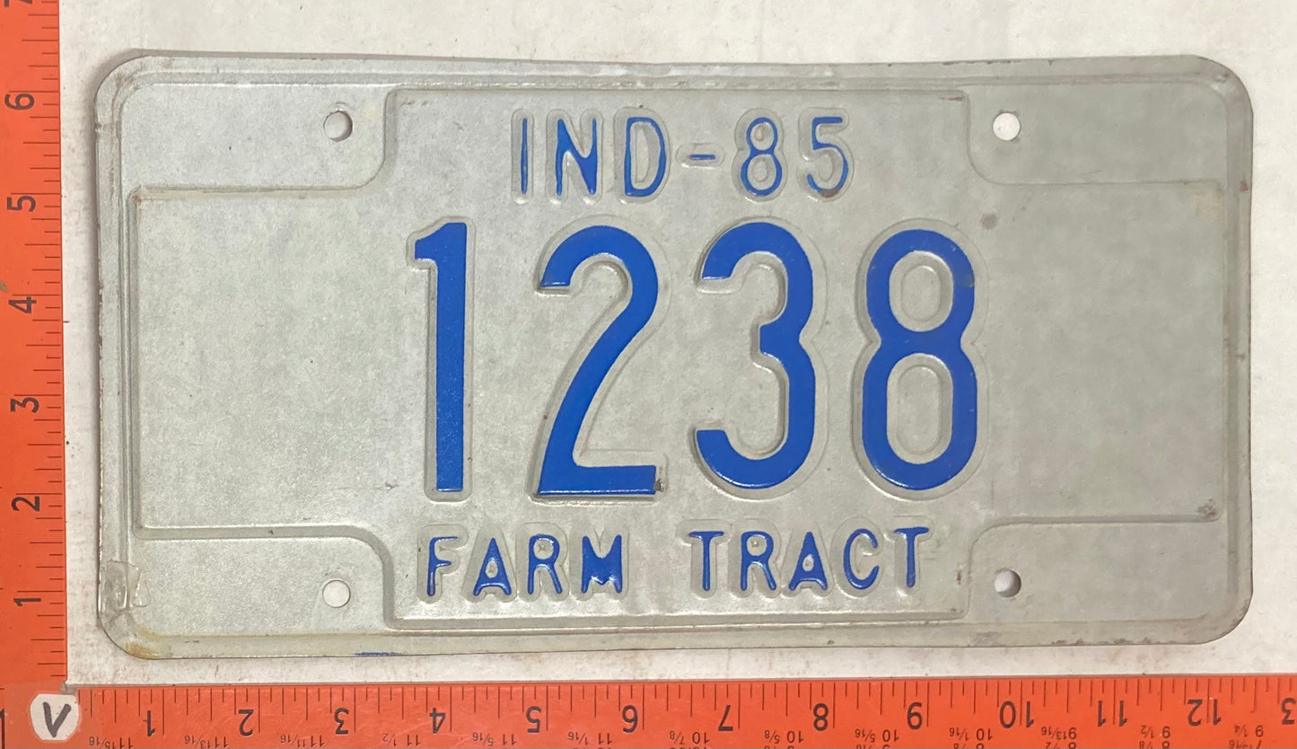 1985 Indiana #1238 Farm Tractor License Plate