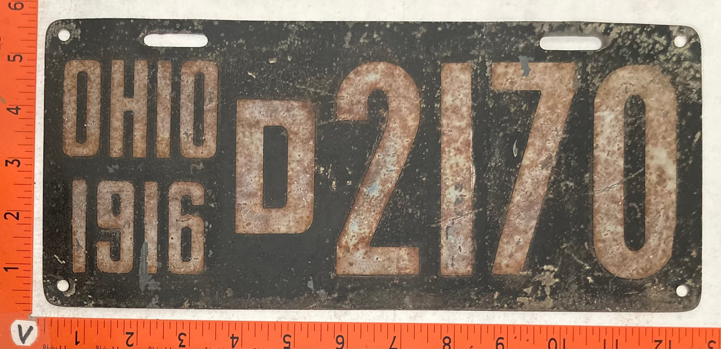 1916 Ohio #D 2170 Dealer License Plate