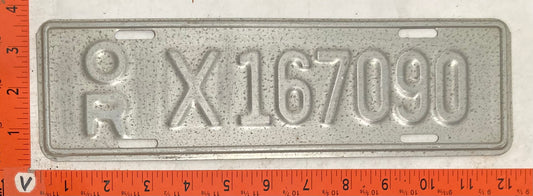Undated Oregon #X167090 Mobile Home License Plate (Repaint)
