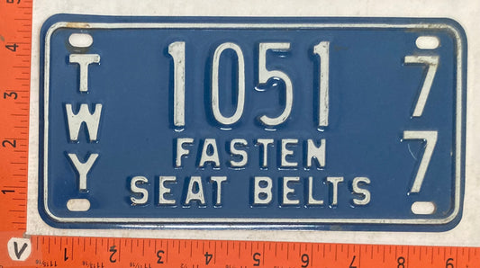 1977New York #1051 Thruway Permit Plate