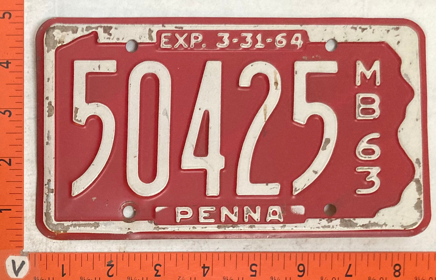 1963 Pennsylvania #50425 Motorboat Plate