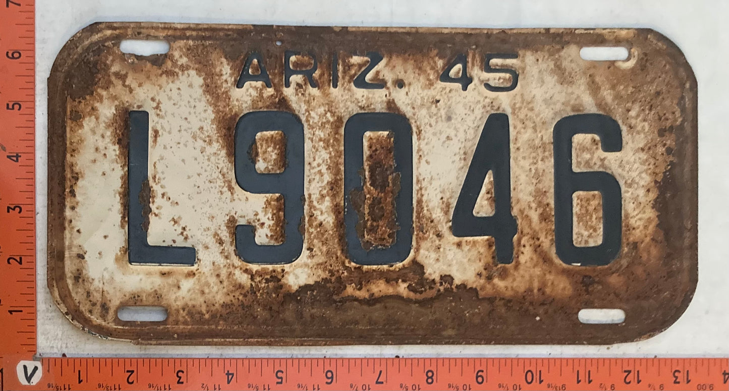1945 Arizona #L9046 Passenger License Plate