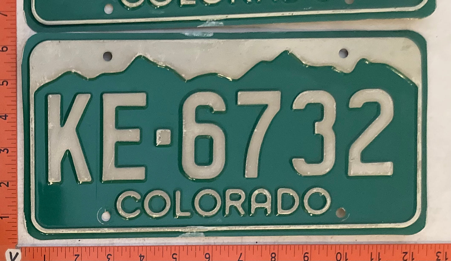 Undated Colorado #KE-6732 Passenger License Plate (Pair)
