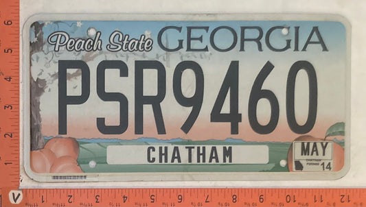2014 Georgia #PSR9460 Passenger License Plate