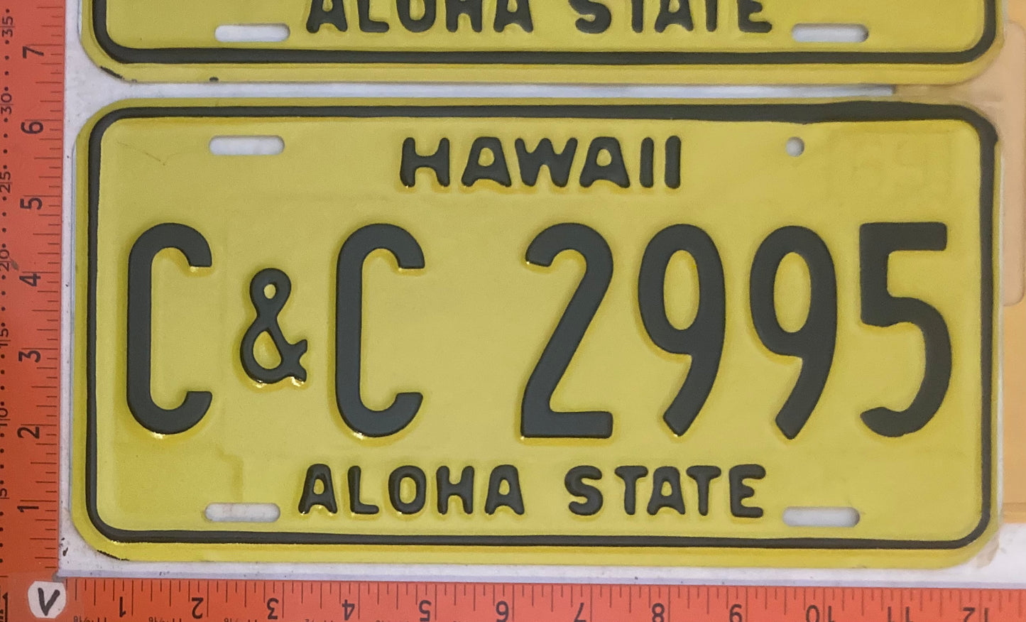 1969 Hawaii #C&C 2995 County of Hawaii License Plate (Pair)