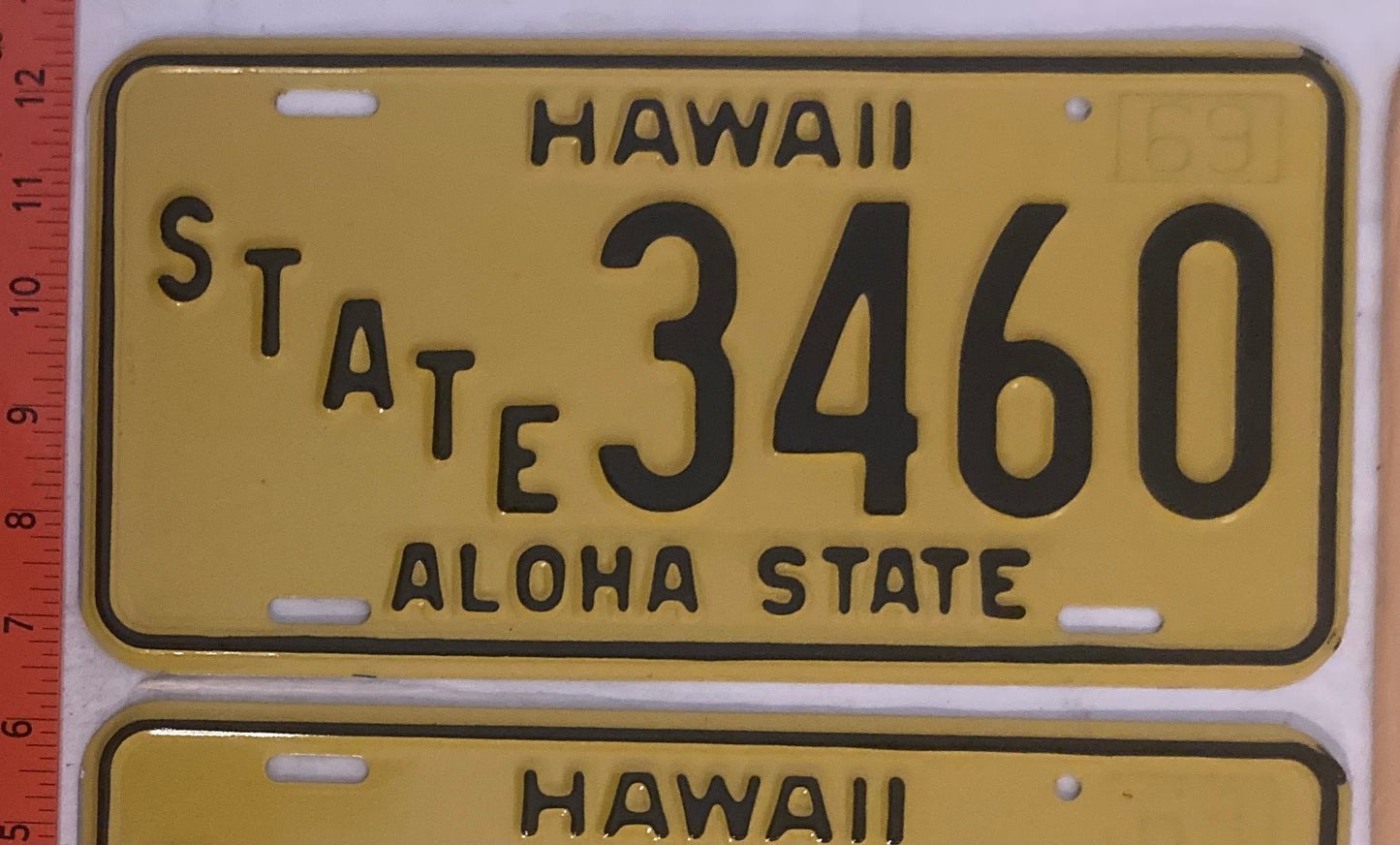 1969 Hawaii #3460 State Vehicle License Plate (Pair)
