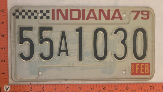 1979 Indiana #55A1030 Passenger License Plate