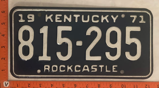 1971 Kentucky #815-295 Passenger License Plate