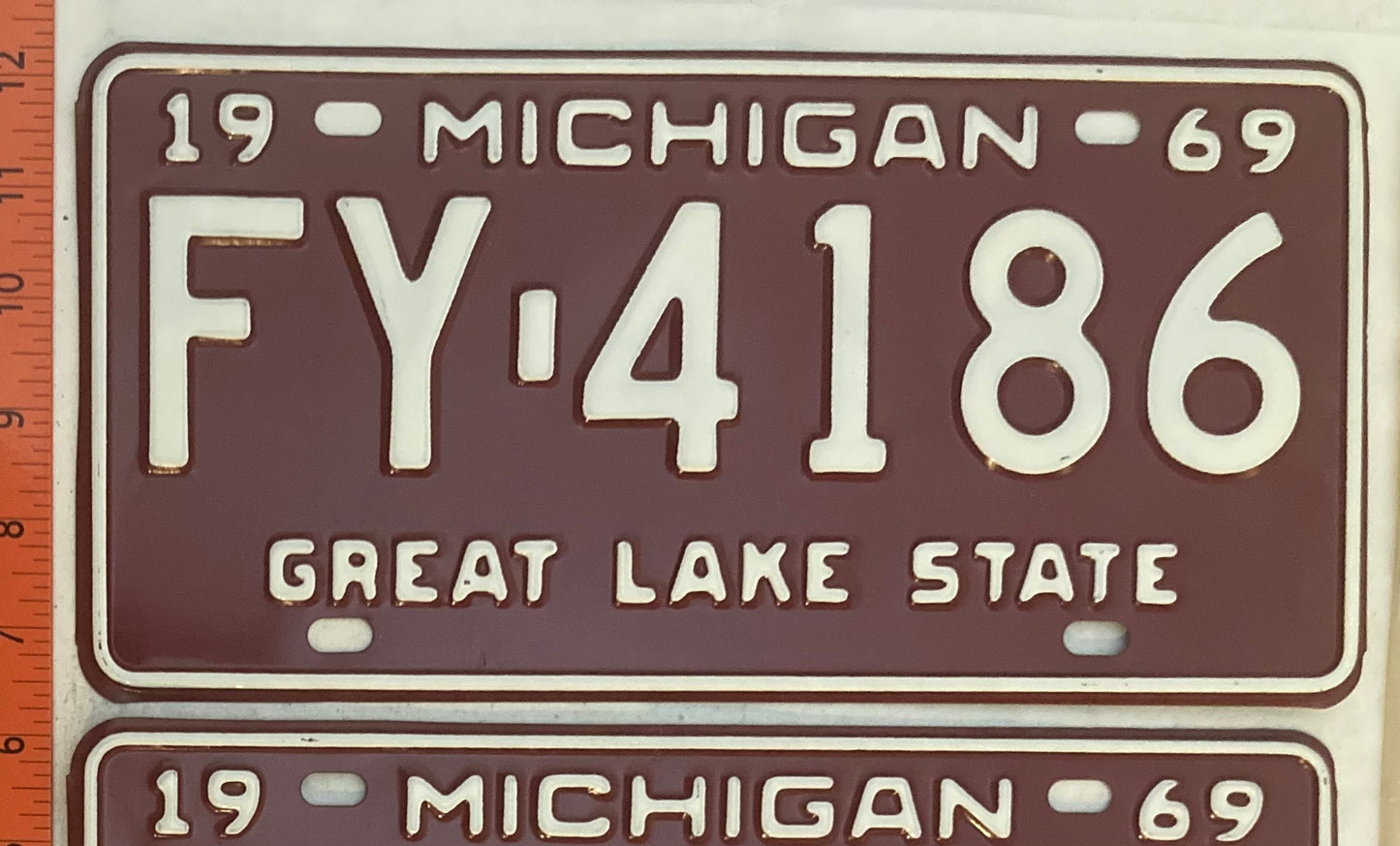 1969 Michigan #FY-4186 Passenger License Plate (Pair)