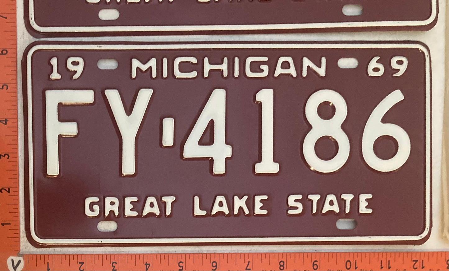 1969 Michigan #FY-4186 Passenger License Plate (Pair)