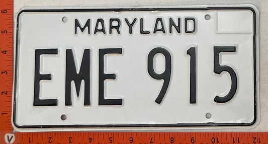 1981 Maryland #EME 915 Passenger License Plate