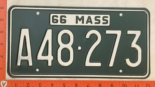 1966 Massachuetts #A48-273 Commercial License Plate