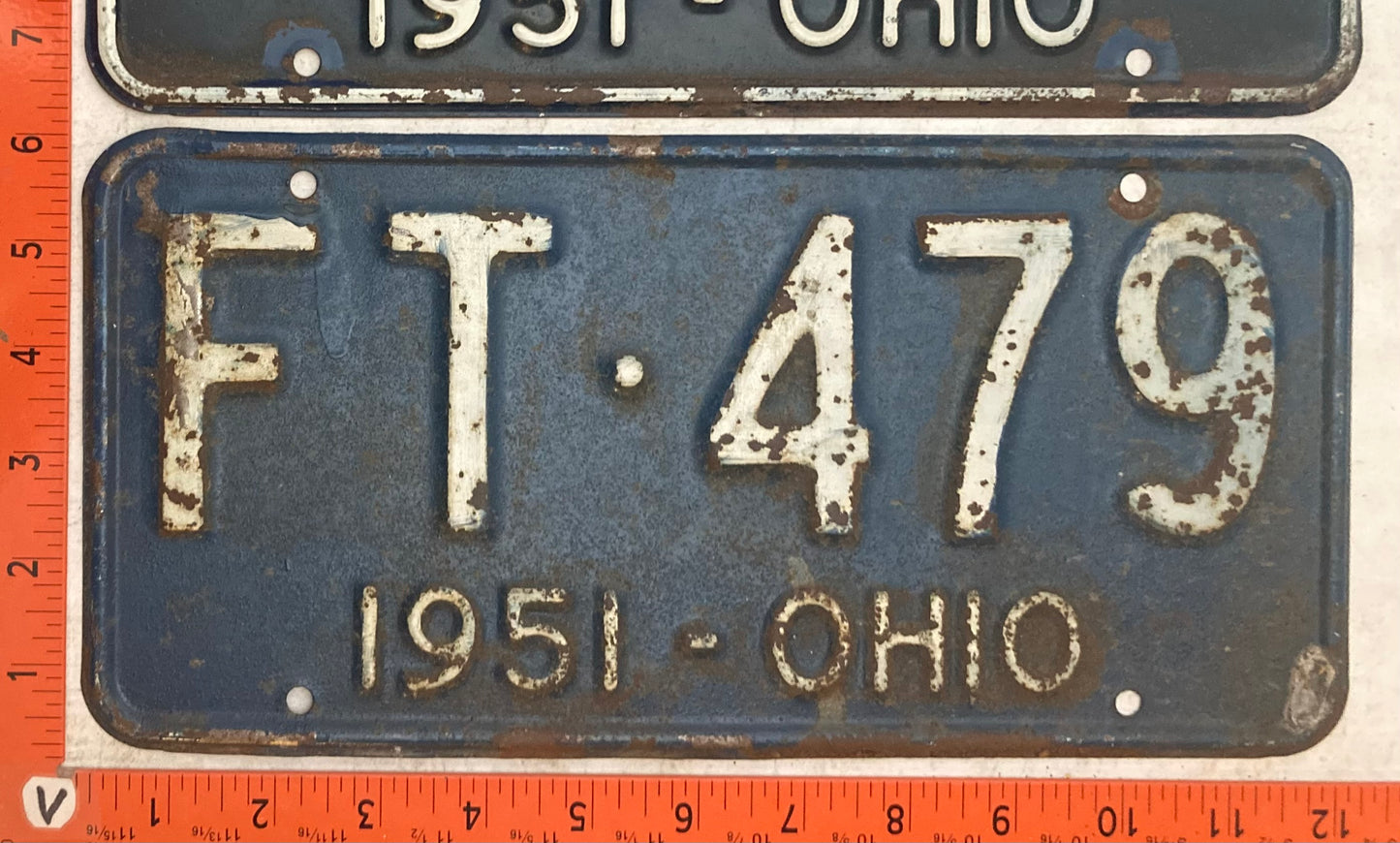 1951 Ohio #FT-479 Passenger License Plate (Pair)