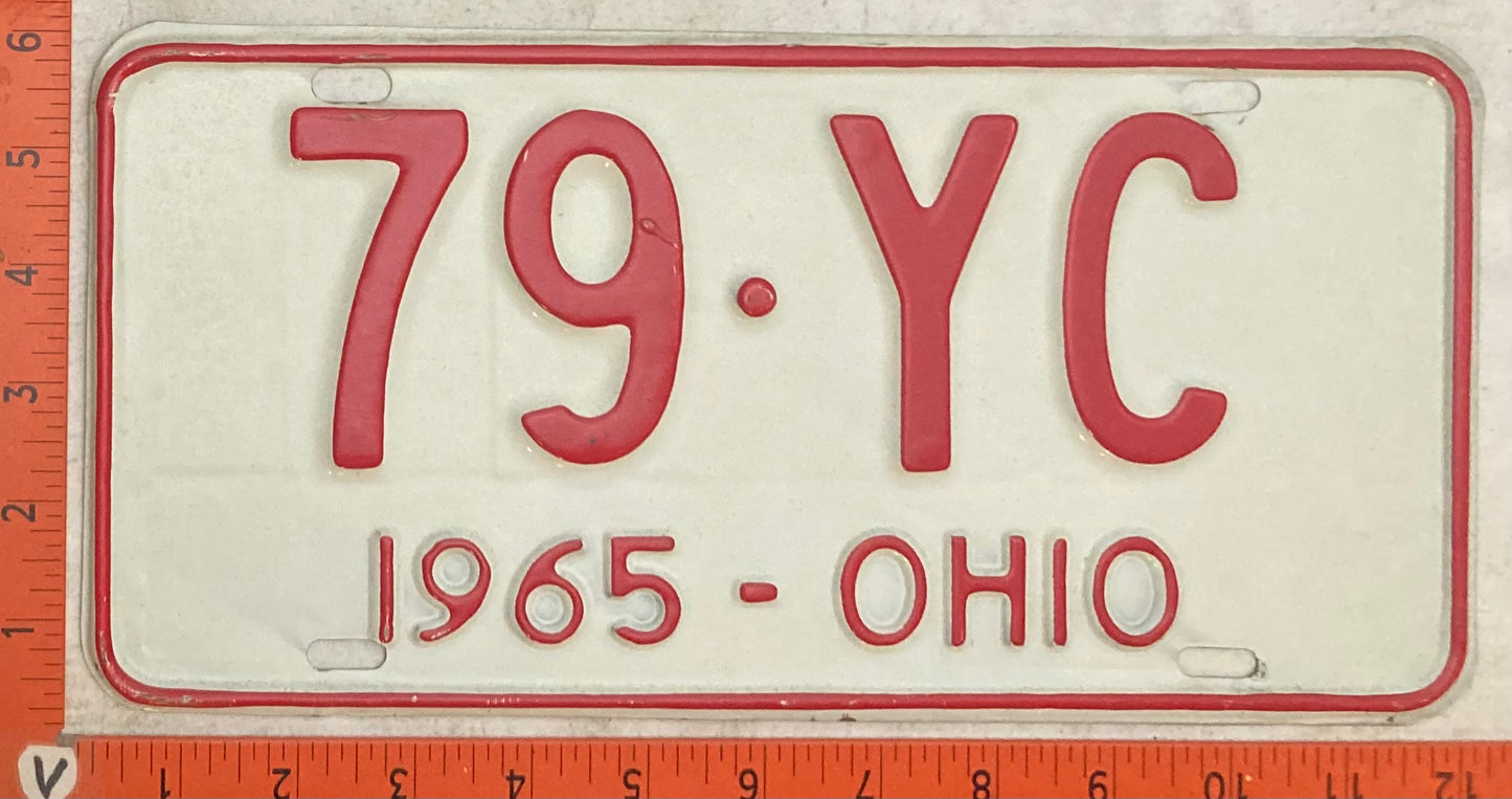 1965 Ohio #79-YC Passenger License Plate