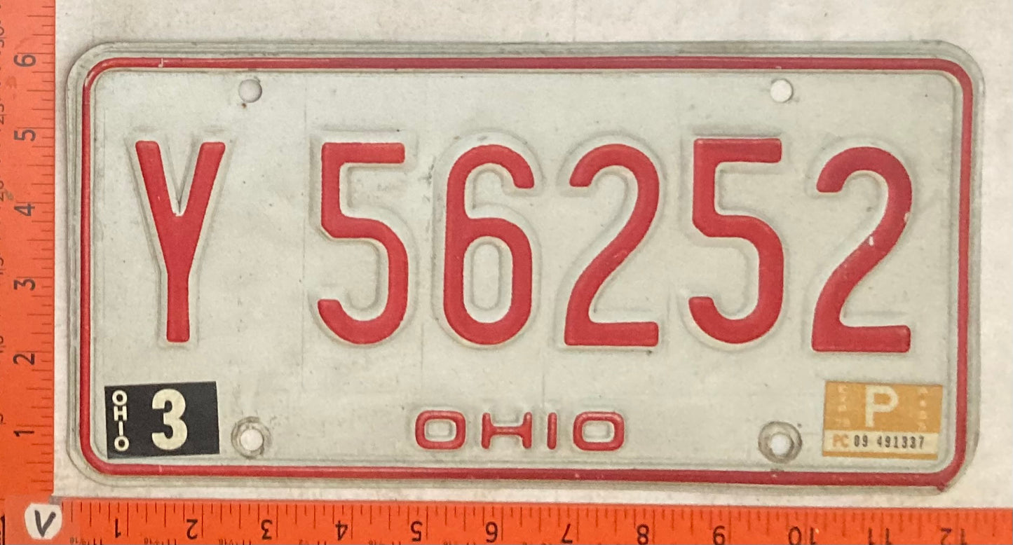 1979 Ohio #Y 5625S Passenger License Plate