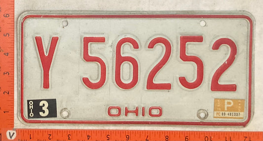 1979 Ohio #Y 5625S Passenger License Plate