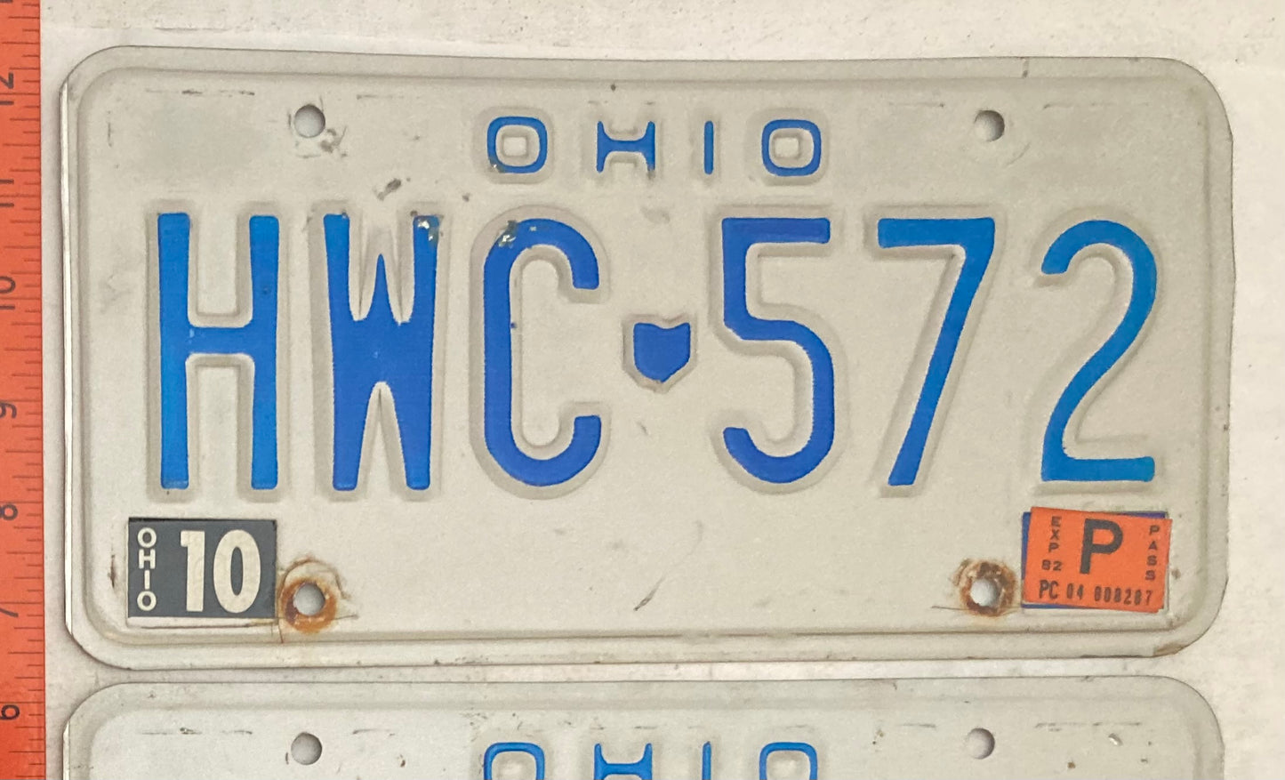 1982 Ohio #HWC 572 Passenger License Plate (Pair)