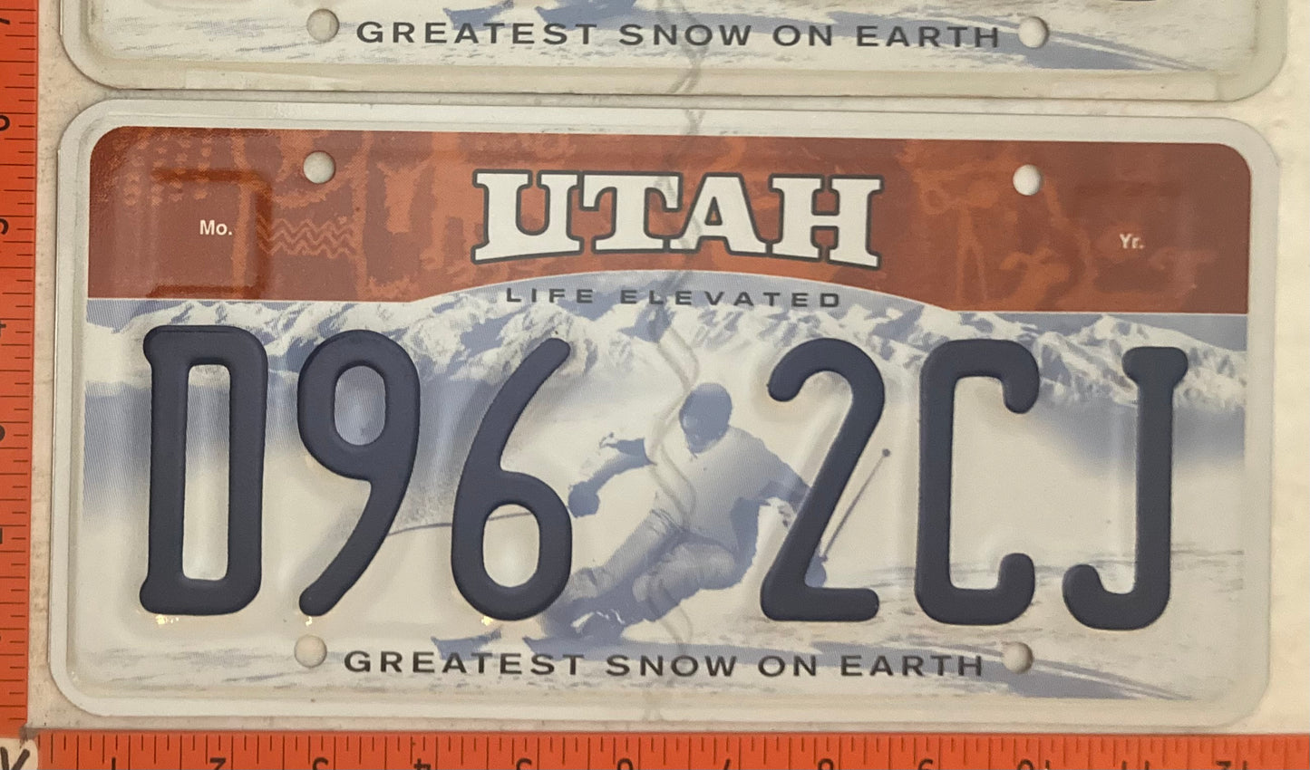 2020 Utah #D96 2CJ Passenger License Plate (Pair)