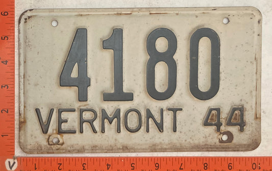 1944 Vermont #4180 Passenger License Plate