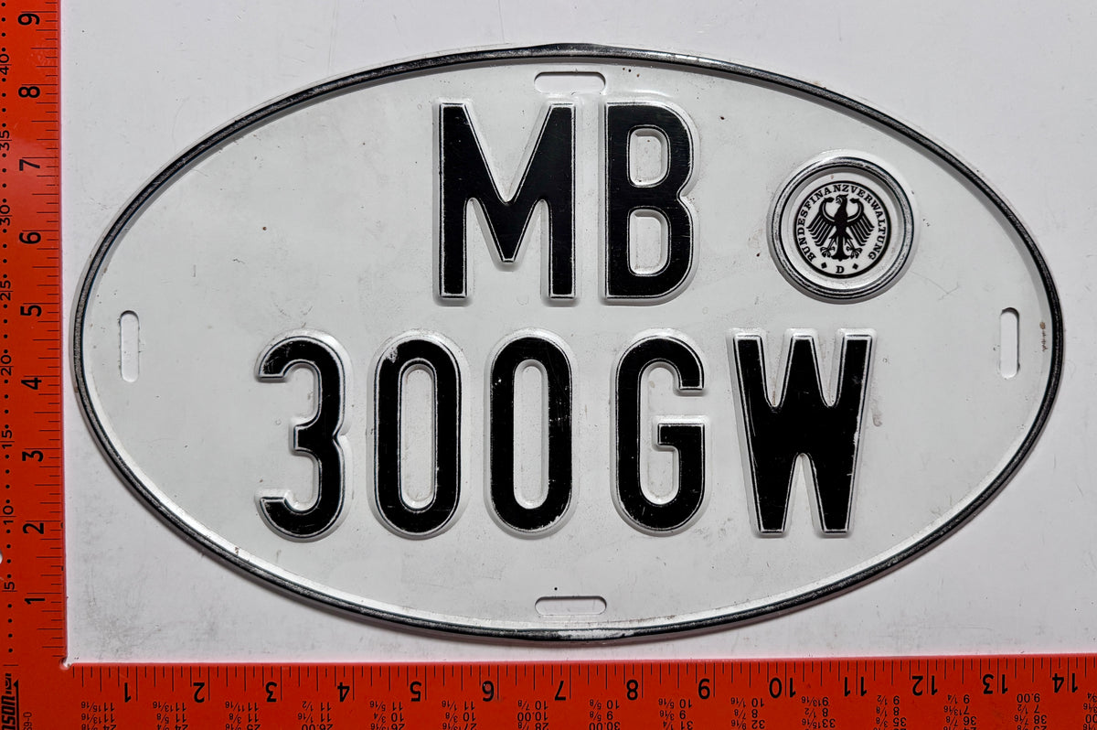 Mercedes 300GW German Oval Booster License Plate