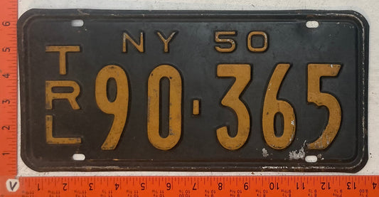 1950 New York #14-408 Trailer License Plate