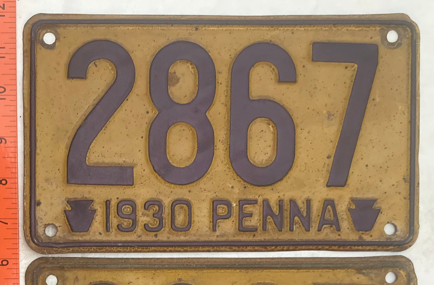 1930 Pennsylvania #2867 Passenger License Plate (Pair)