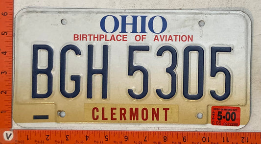 2000 Ohio #BGH 5305 Passenger License Plate