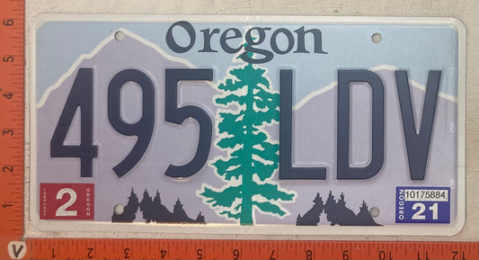 2021 Oregon #495 LDV Passenger License Plate