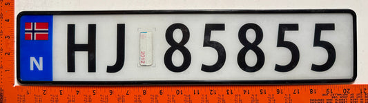 2012 Norway #HJ 85855 Passenger License Plate