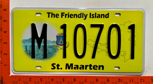 2012-2013 St Maarten #M 10701 Passenger License Plate