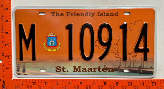 2015 St Maarten #M 10914 Passenger License Plate