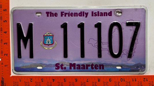 2014 St Maarten #M 11107 Passenger License Plate