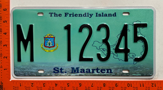 2016 St Maarten #M 12345 Passenger License Plate