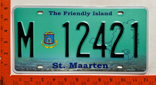 2016 St Maarten #M 12421 Passenger License Plate