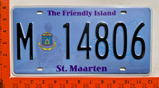 2020-2021 St Maarten #M 14806 Passenger License Plate