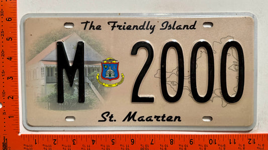 2010 St Maarten #M 2000 Passenger License Plate