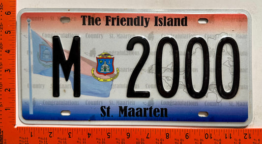 2011 St Maarten #M 2000 Passenger License Plate