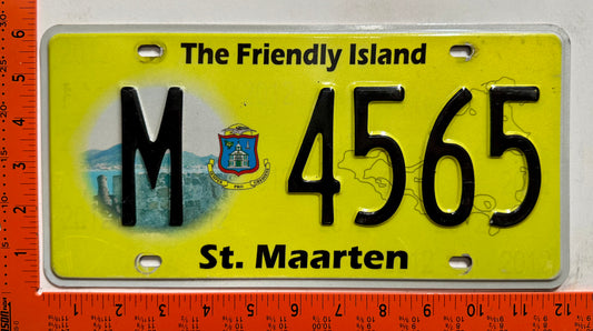 2012-2013 St Maarten #M 4565 Passenger License Plate